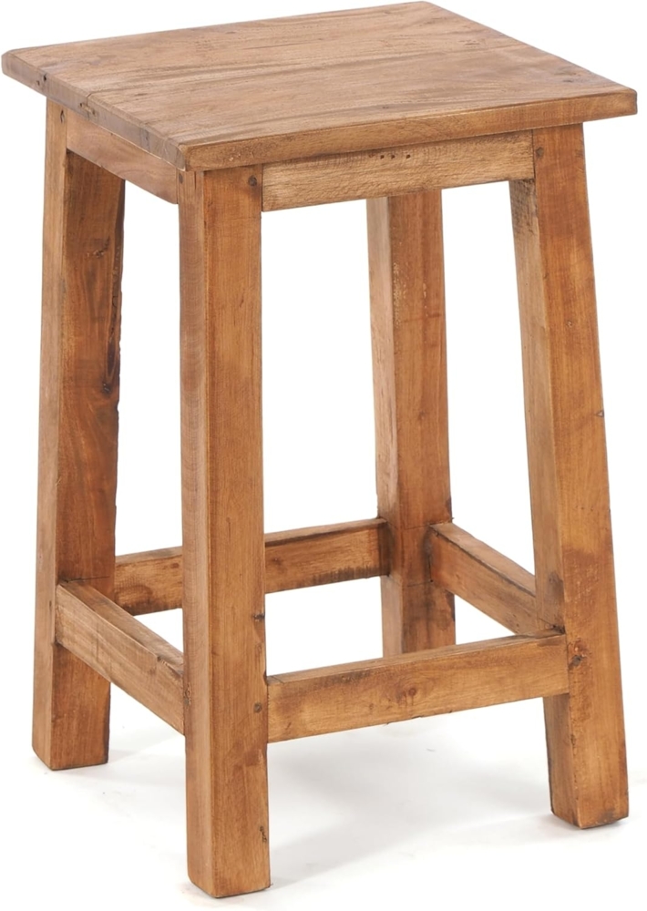 DESIGN DELIGHTS Hocker Sitzhocker MADERO, 48x30cm(HxB) Altholz Holzhocker, massivholz Hocker Bild 1