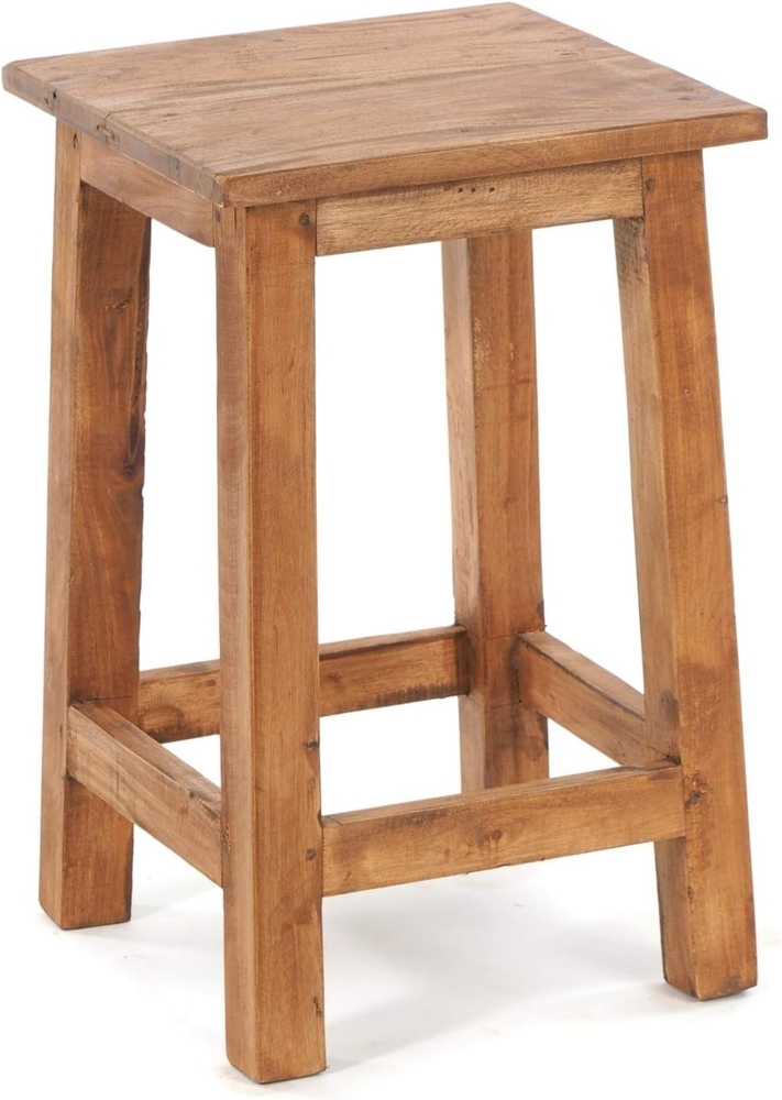 DESIGN DELIGHTS Hocker Sitzhocker MADERO, 48x30cm(HxB) Altholz Holzhocker, massivholz Hocker Bild 1