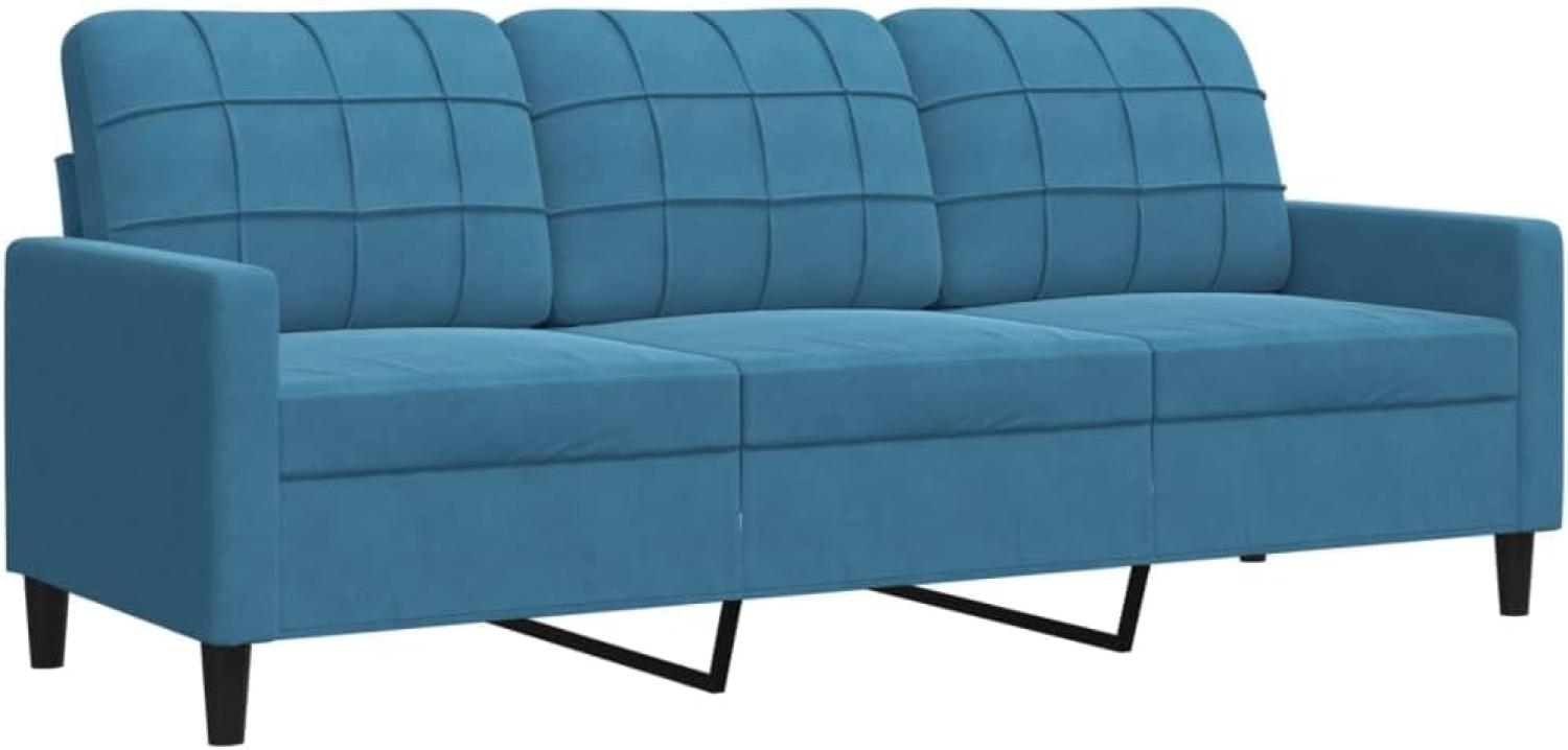 3-Sitzer-Sofa Blau 180 cm Samt 4007643 Bild 1