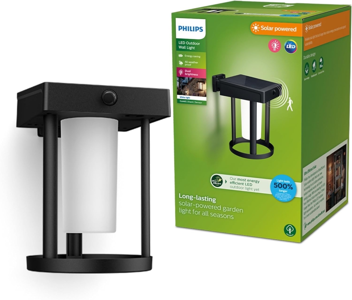 Solar Wandleuchte Camill UE 24 x 15 x 16,5 cm matt schwarz Bild 1