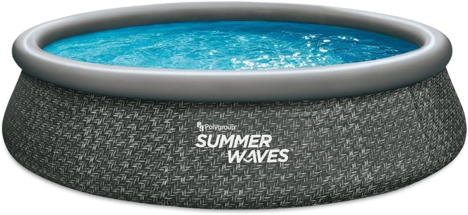 Summer Waves Pool Set Dark Herringbone 3,96m x 84cm 7147 Liter Quick Up Pool Bild 1