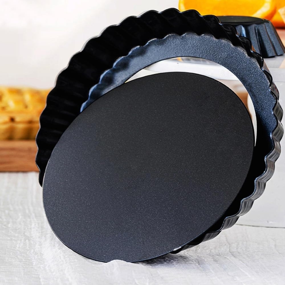 PRECORN Tarteform Mini Tartelette Set 6 Stück, 10 cm Antihaft m. Hebeboden inkl. Zubehör Bild 1