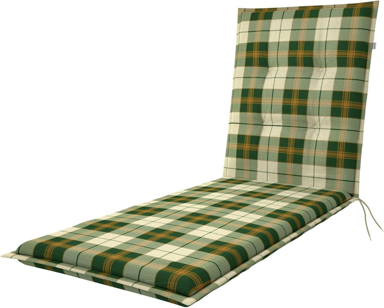 Doppler Rollliege Spot 195 x 60 x 5 cm Beige-Grün-Kariert Bild 1