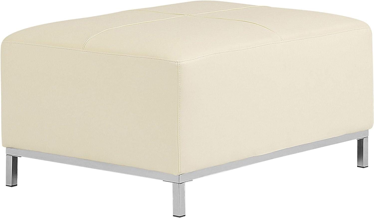 Ottomane Leder beige OSLO Bild 1