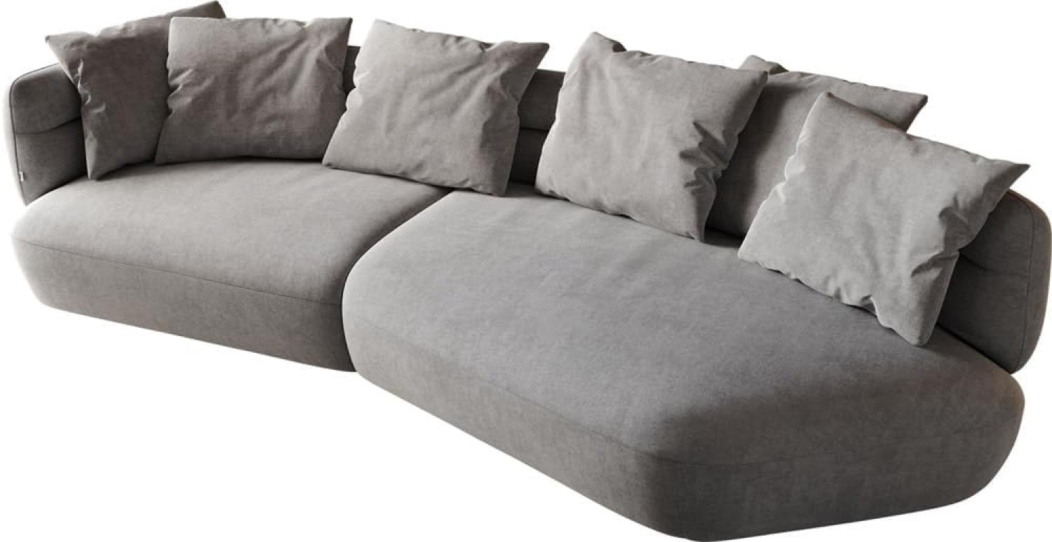 Sofa Roya 320x140 cm Mikrofaser Grau Bild 1