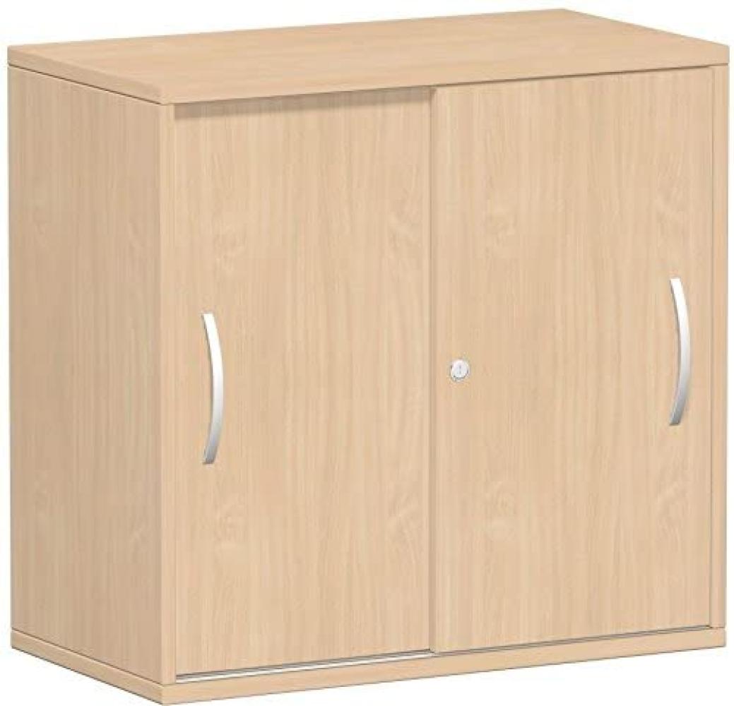 Schiebetürenschrank Oberboden 25 mm, 80x42x80cm, Buche Buche Bild 1