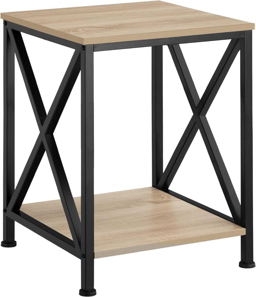 Beistelltisch Carlton 40,5 x 40,5 x 52,5 cm - Industrial Holz hell, Eiche Sonoma Bild 1