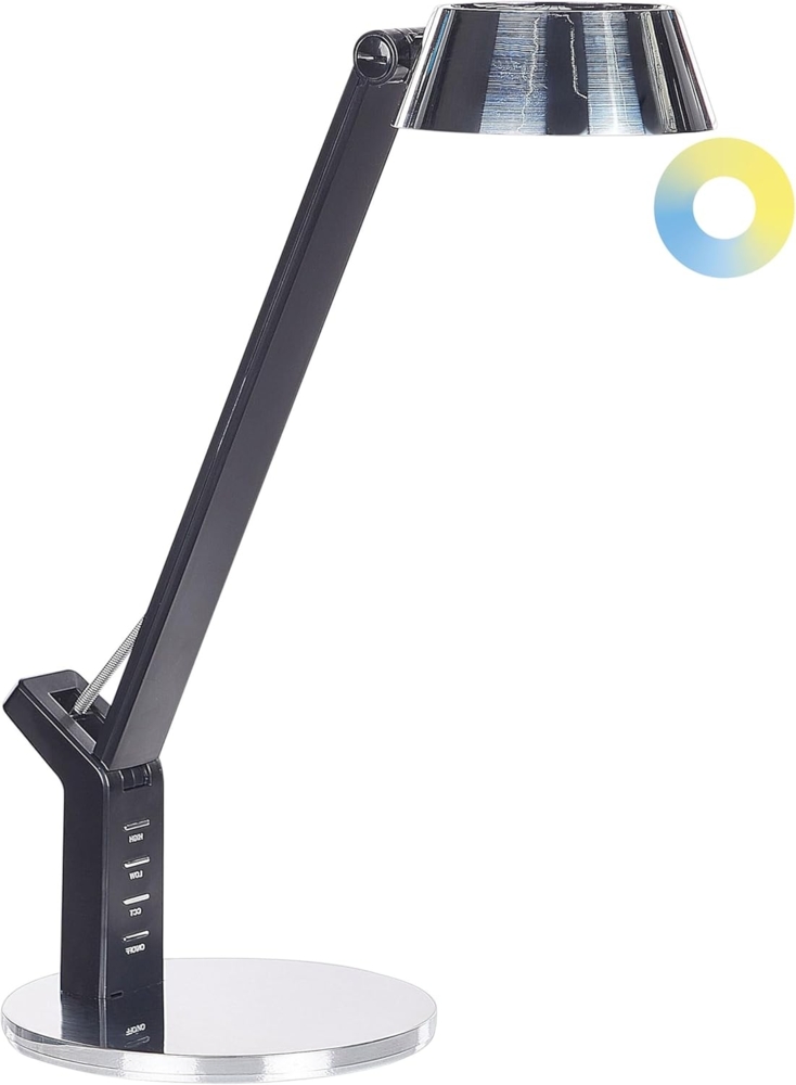 Schreibtischlampe LED 'CHAMAELEON' mit USB-Port, Metall silber, 40 cm verstellbar Bild 1