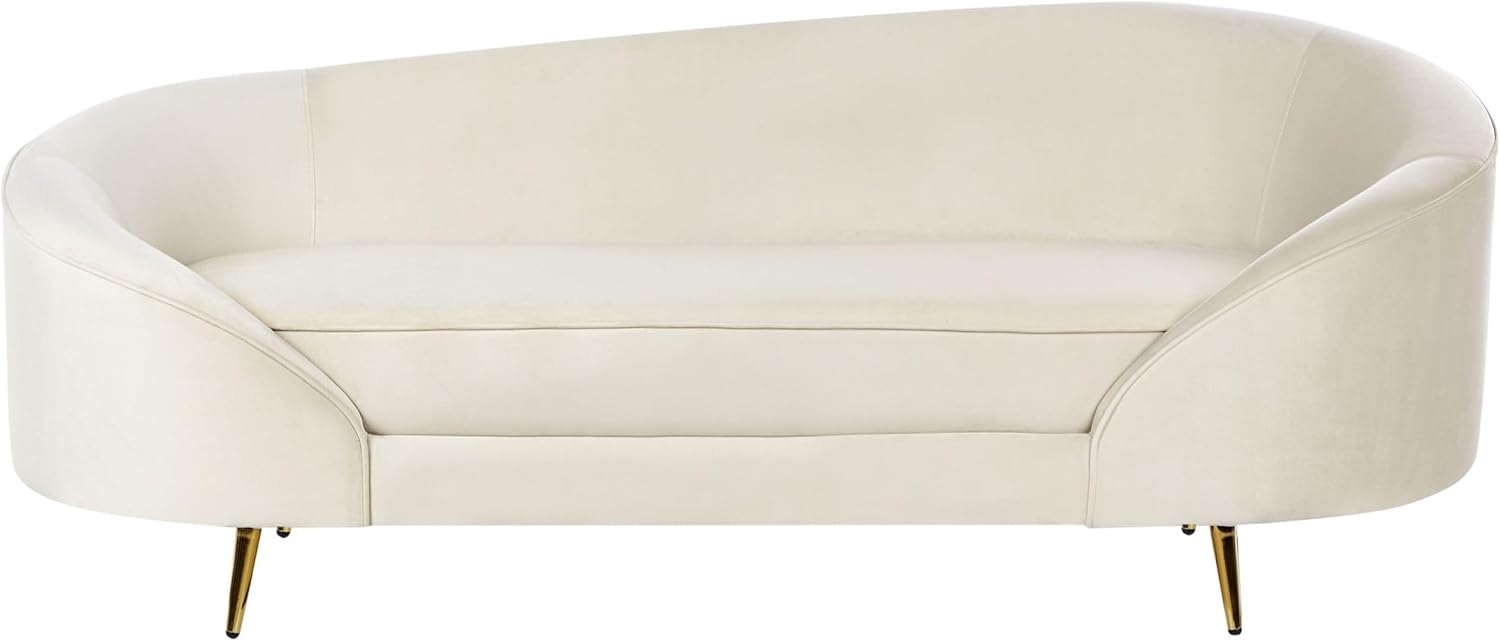 3-Sitzer Sofa Samtstoff hellbeige gold SAVAR Bild 1