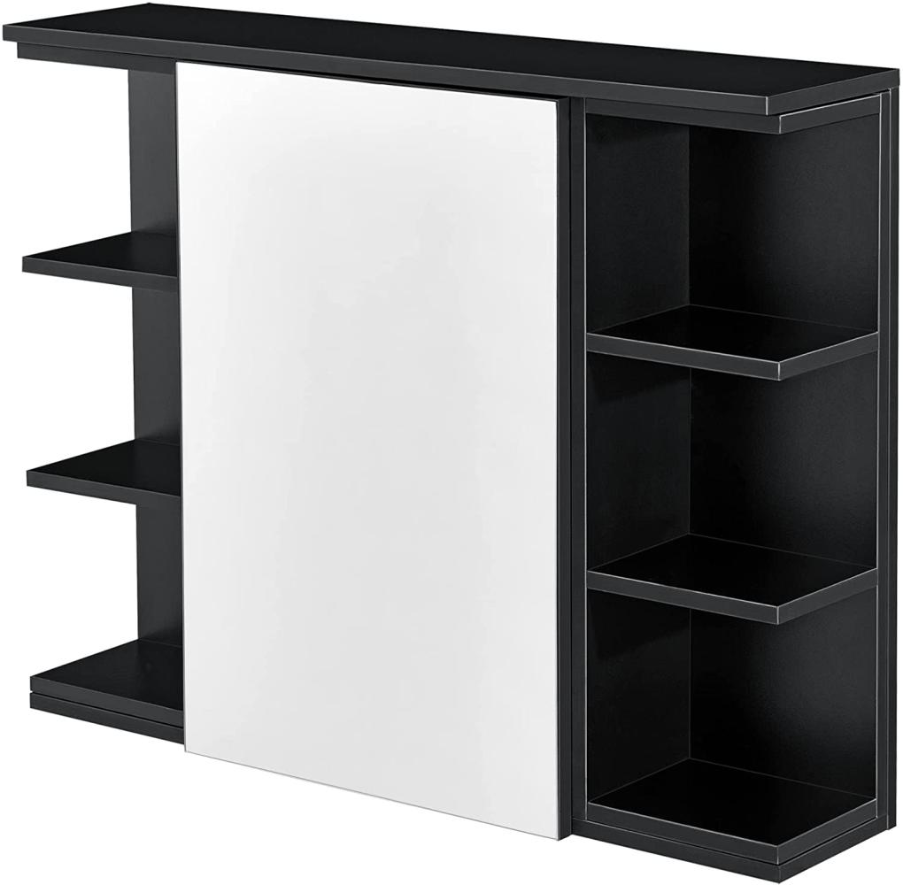 Badezimmerschrank Harstad 64x80x20 cm Schwarz en. casa Bild 1