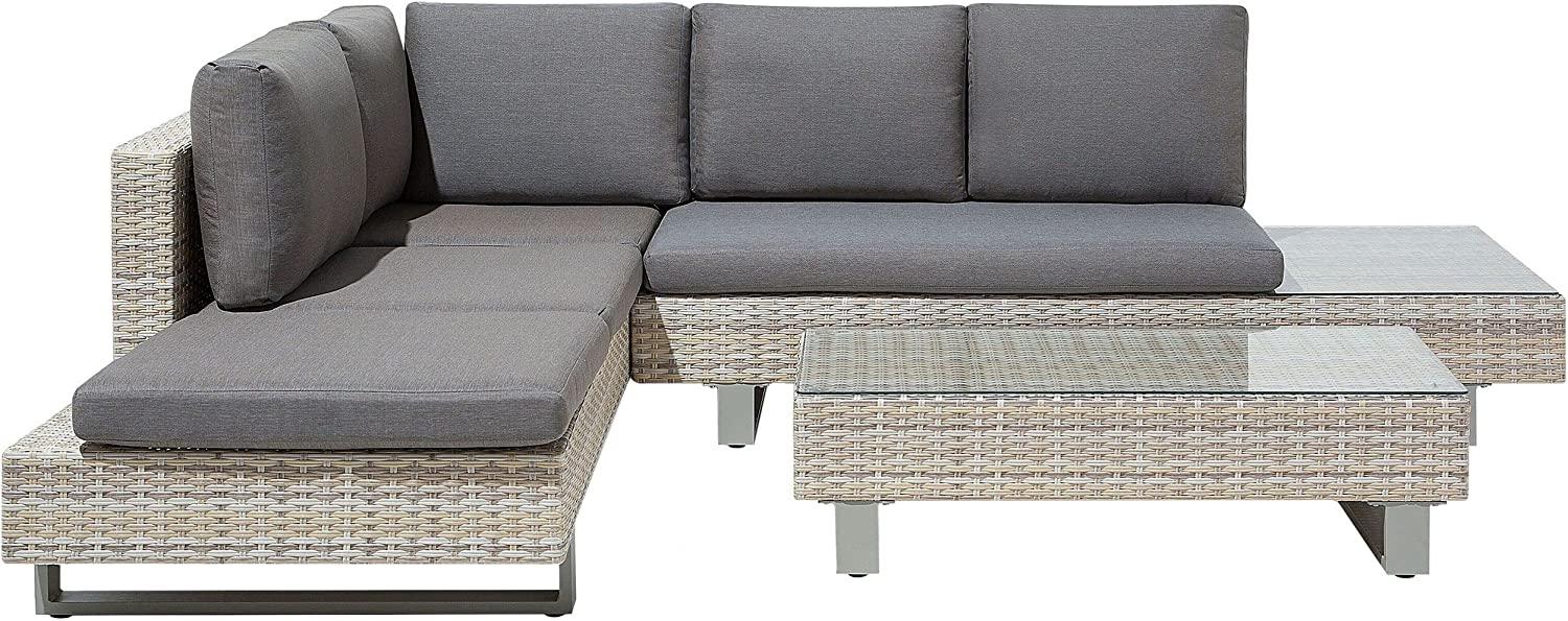 Lounge Set LANCIANO PE Rattan Grau Universal Bild 1