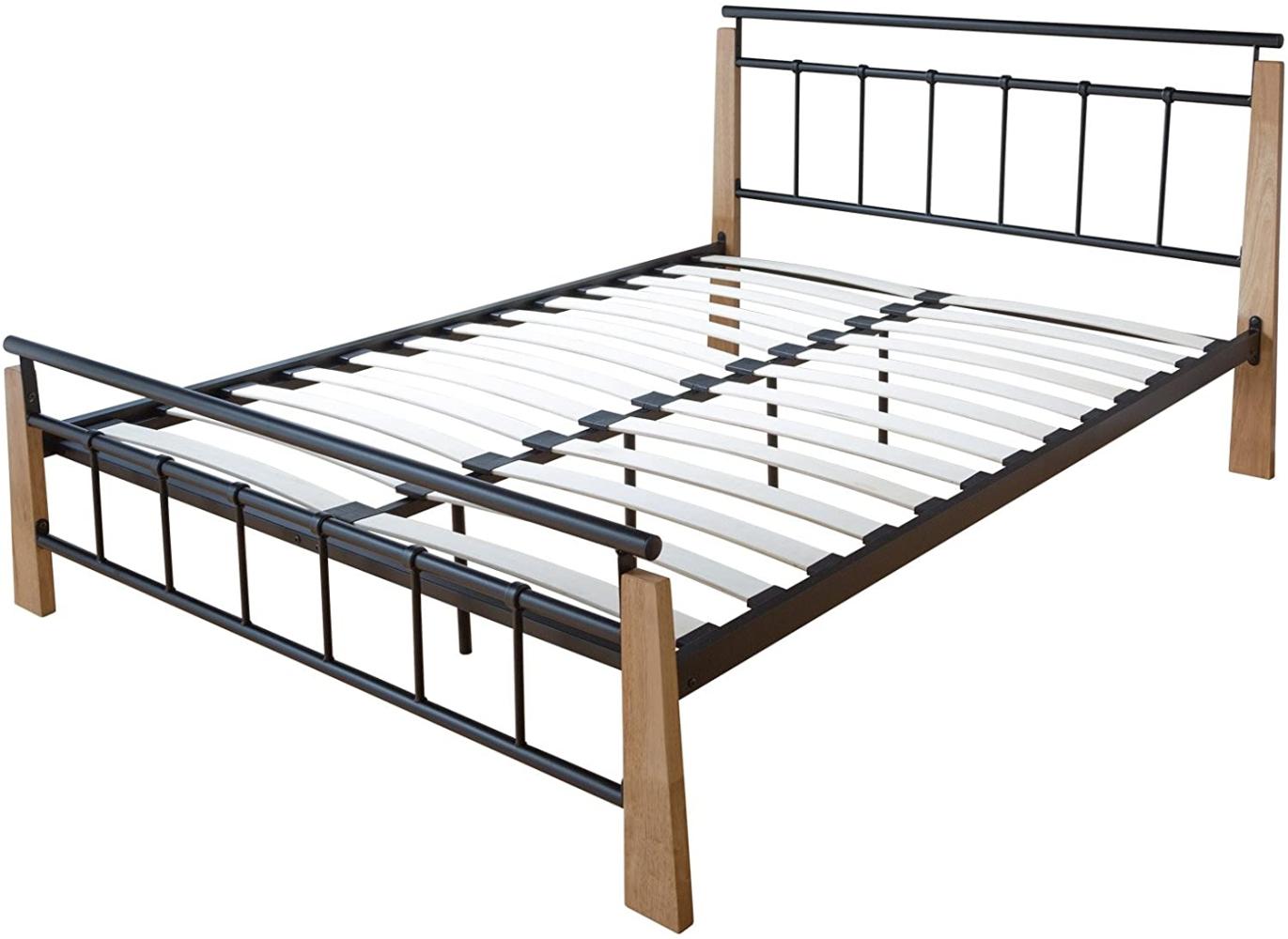 Metallbett inkl. Lattenrost 160x200 schwarz Bild 1