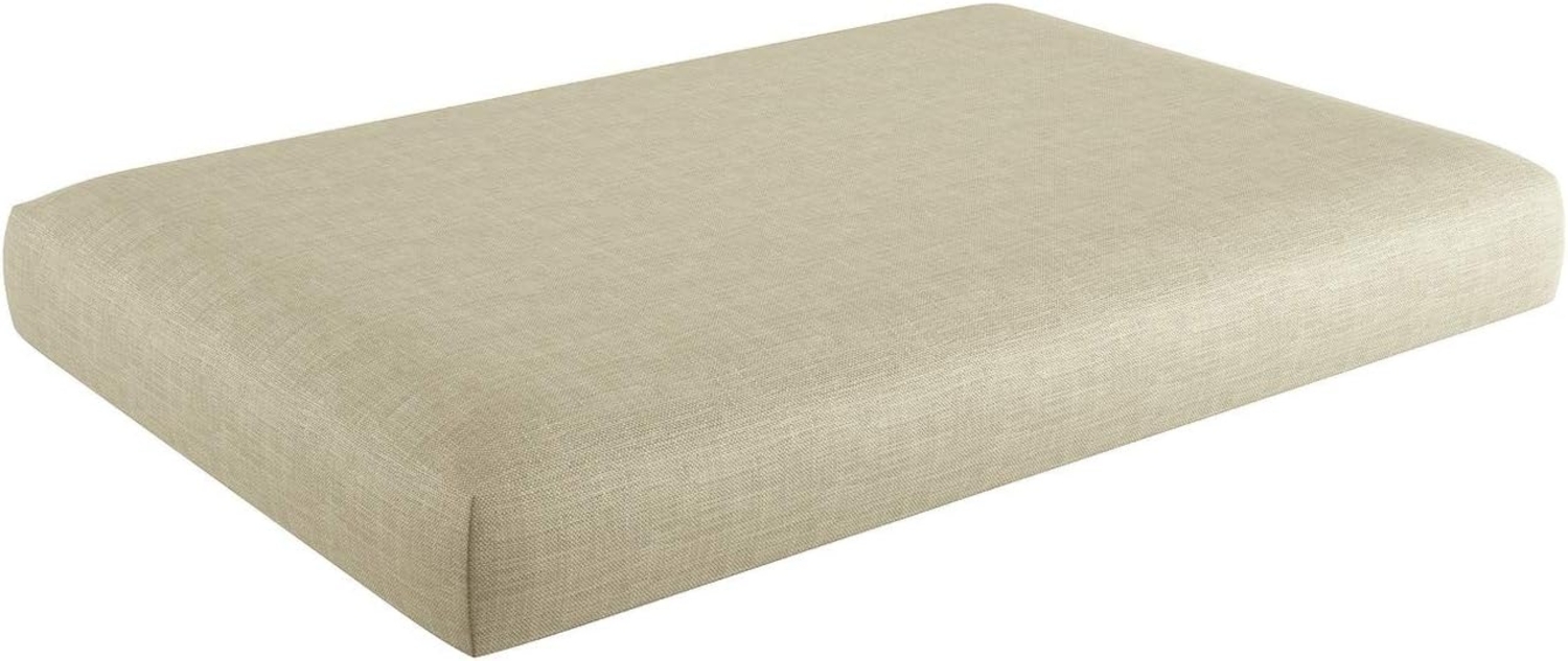 sunnypillow Palettenkissen mit abnehmbarem Bezug Kaltschaum Palettenauflage Palettenpolster Palettensofa Sitzkissen Rückenlehne Indoor Outdoor Sitzkissen 120 x 60 x 15 cm Cremefarben Bild 1