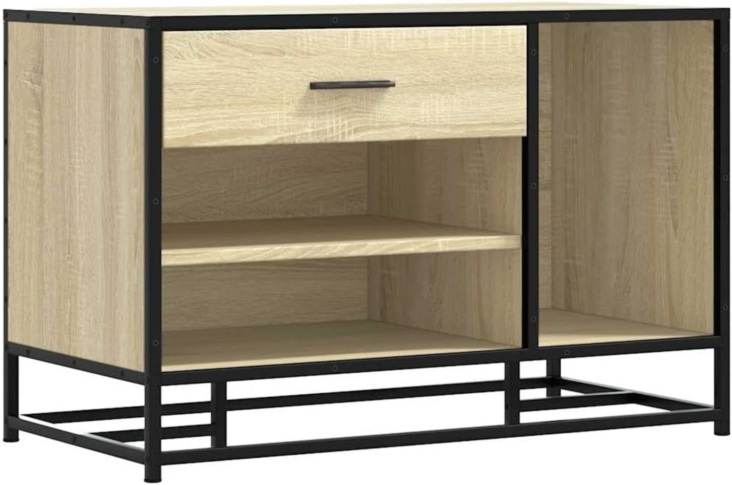 Schuhbank Sonoma-Eiche 80x40x53,5 cm Holzwerkstoff und Metall 849225 Bild 1