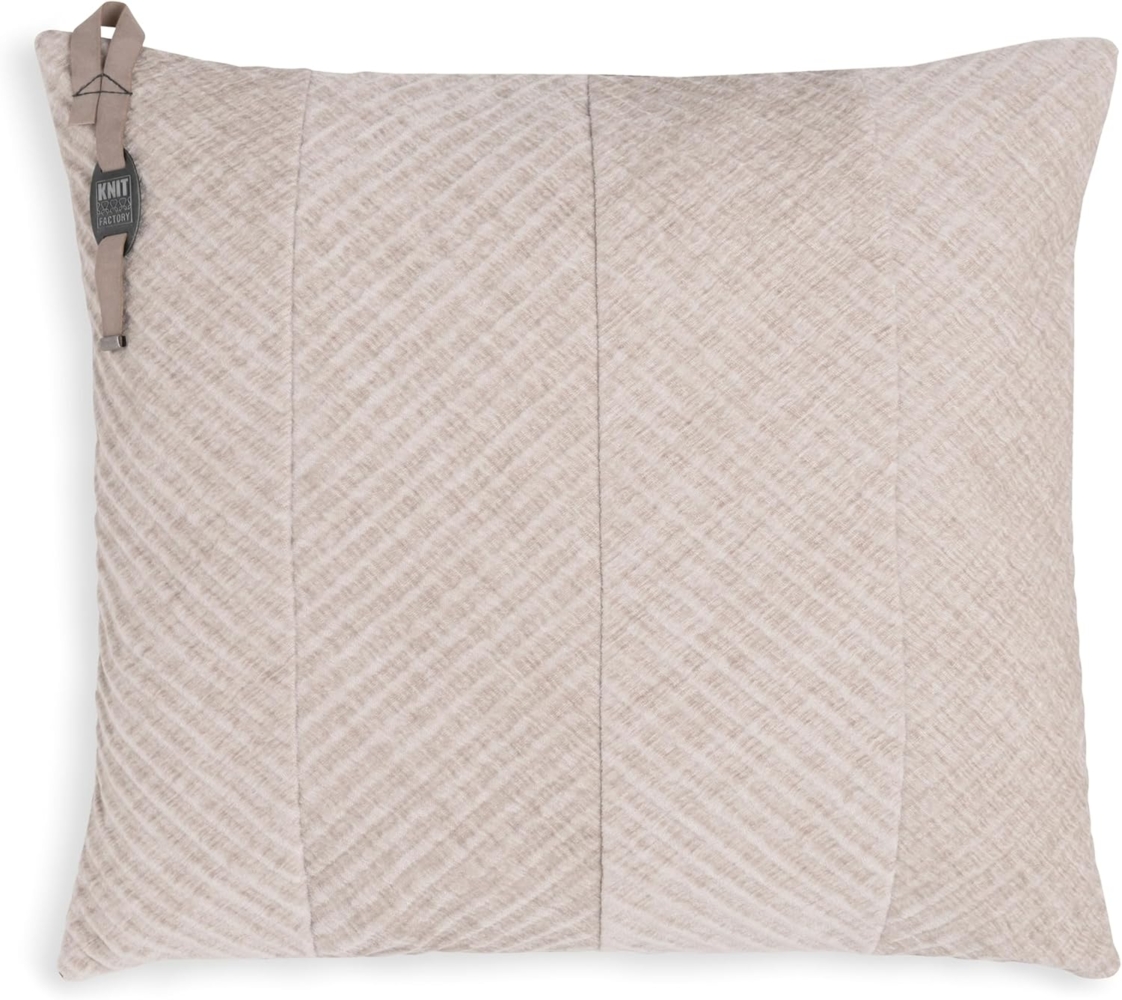 Knit Factory Beau Kissen Beige - 50x50 Glatt 50x50 cm Bild 1