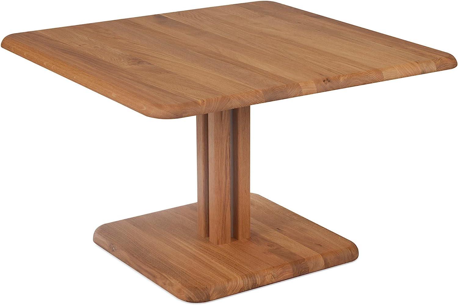 'Carola' Couchtisch höhenverstellbar, Massivholz Wildeiche, 80 x 80 x 48,5-67,5 cm Bild 1