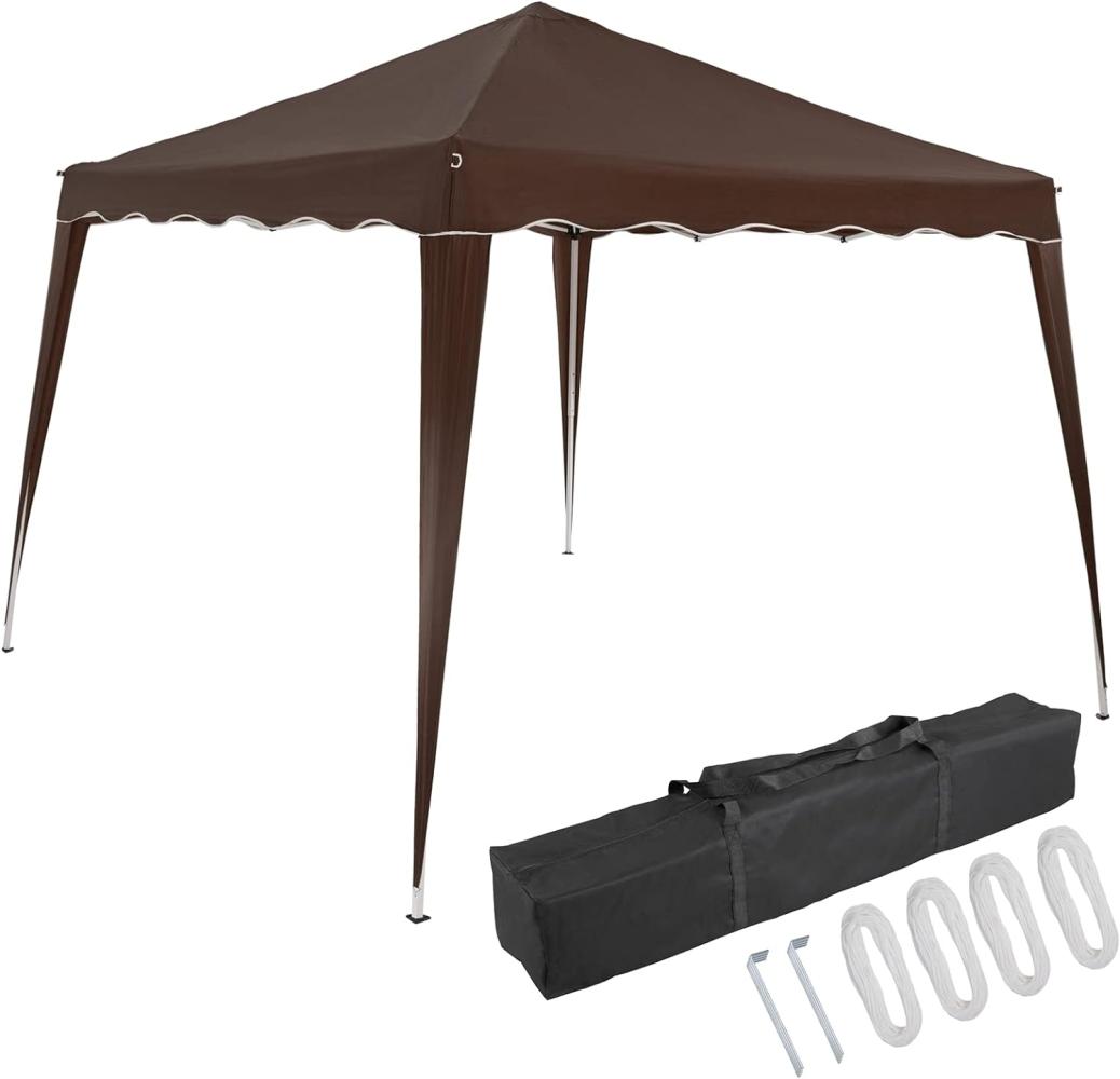 Deuba Pavillon Capri 3x3m wasserdicht Pop-Up inklusive Tasche UV-Schutz 50 plus Faltpavillon Gartenzelt Partyzelt dunkelbraun Farbauswahl 100385 Bild 1