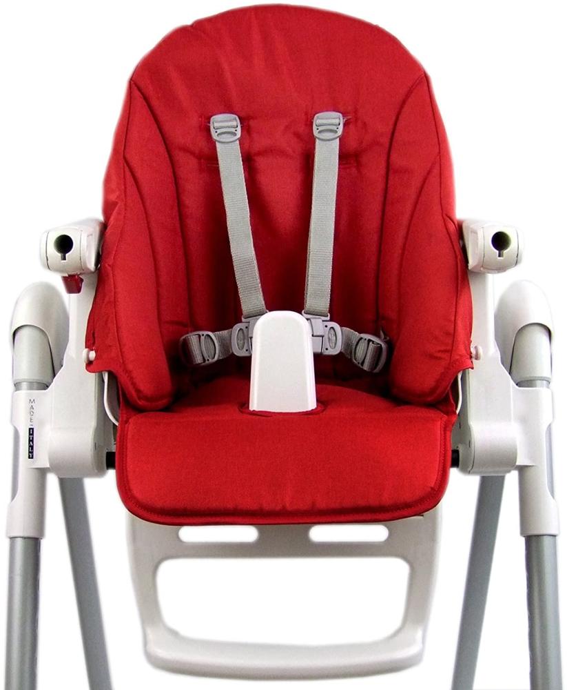 BAMBINIWELT Ersatzbezug Sitzkissen Bezug kompatibel mit Peg Perego Prima Pappa ZERO3 & SIESTA (meliert rot) Bild 1