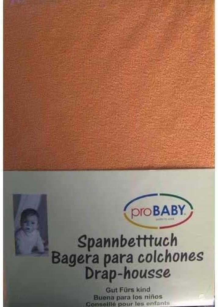 proBABY Frottee-Spannlaken orange 70/140 Bild 1