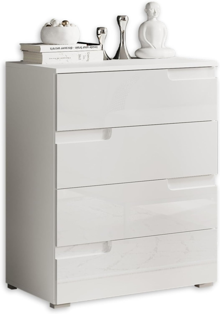 Kommode Spirit 4 / Spice 4, Holzwerkstoff, Weiß, 65 x 80 x 40 cm Bild 1