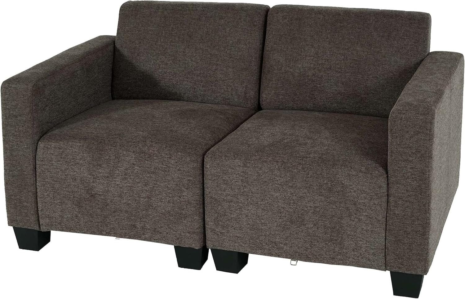 Modular 2-Sitzer Sofa Couch Lyon, Stoff/Textil ~ braun Bild 1