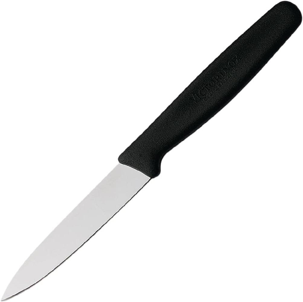 Victorinox, 5.0603, Standard, Gemüsemesser, Extra scharfe Klinge, mit geradem Schliff, robuster Kunststoff-Griff, Schwarz, Made in Switzerland, Spülmaschinengeeignet Bild 1