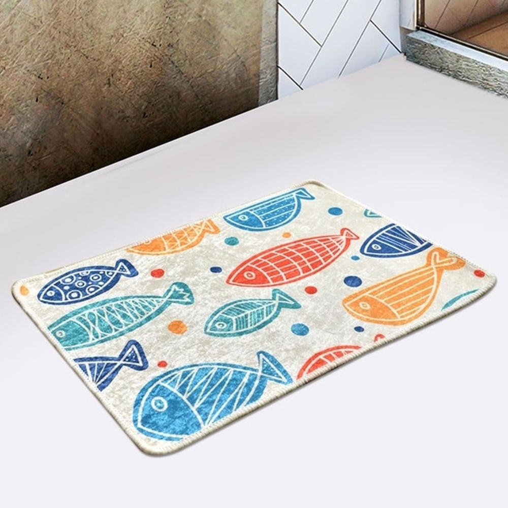 Badematte Fische Farbe Bild 1