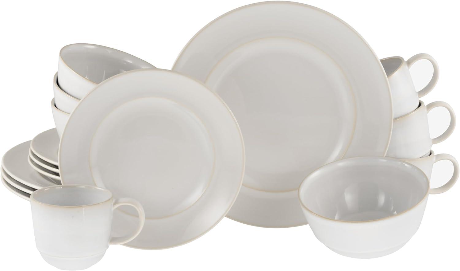 CreaTable Kombiservice Antique offwhite für 4 Personen, Steinzeug, sand (1 Set, 16-teilig) Bild 1