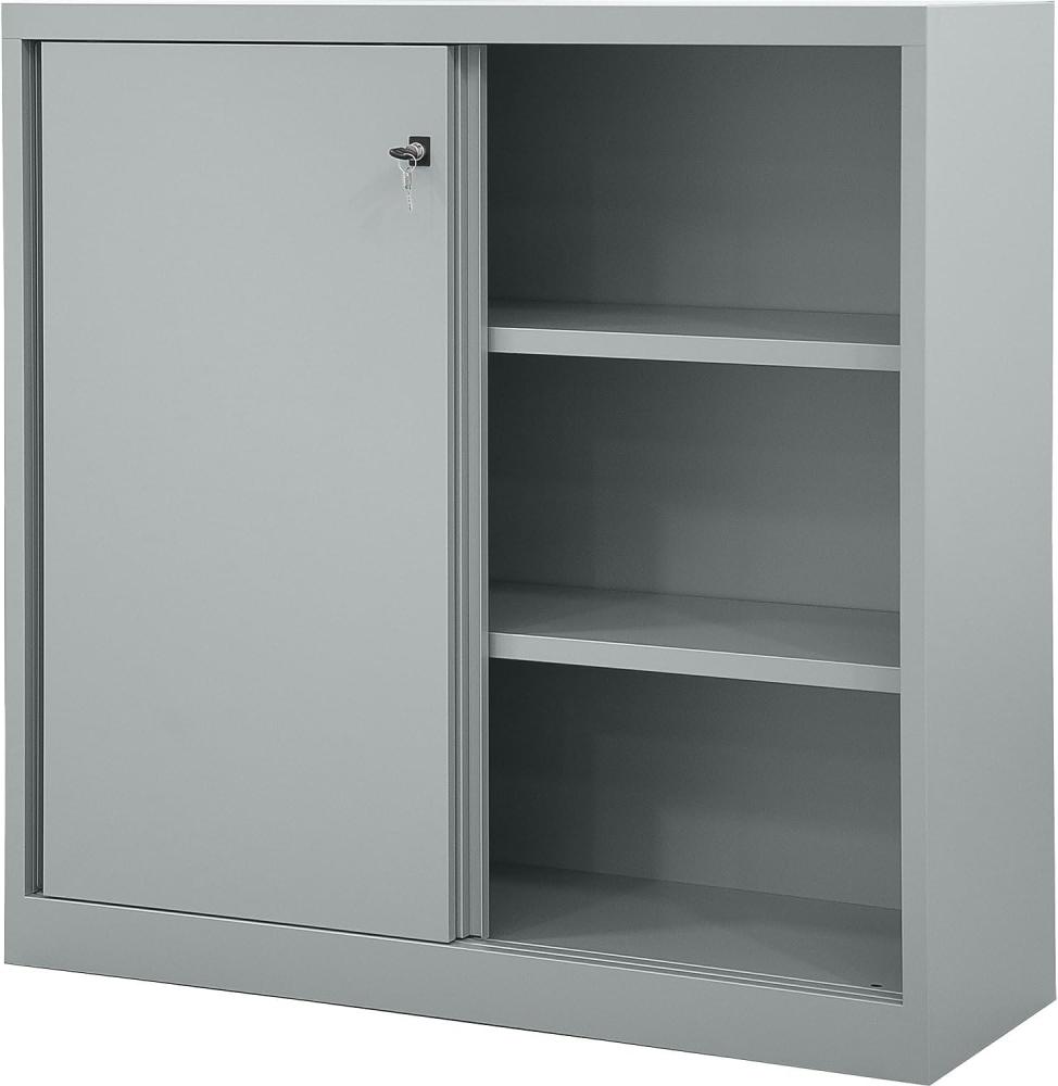 Bisley ECO Schiebetürenschrank ECO 355 silber - 52,620 kg Bild 1