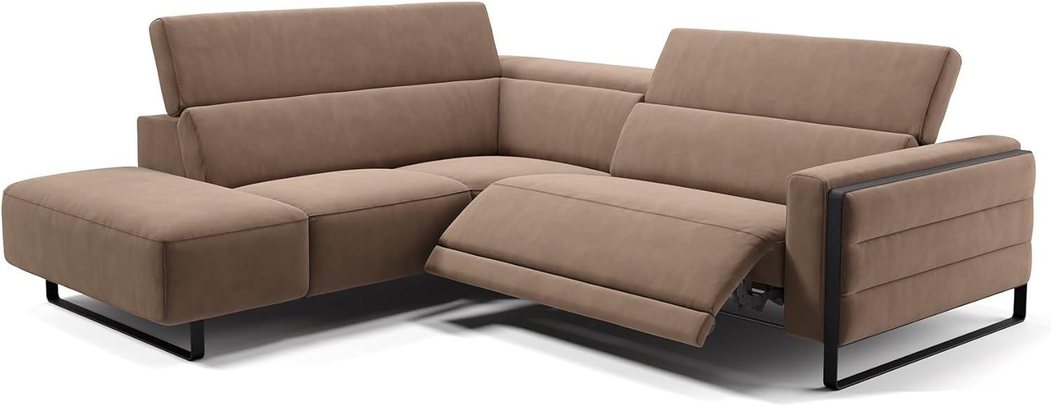 Sofanella Eckcouch DELTONA Wohnlandschaft Stoffgarnitur Ecksofa in Hellbraun Bild 1