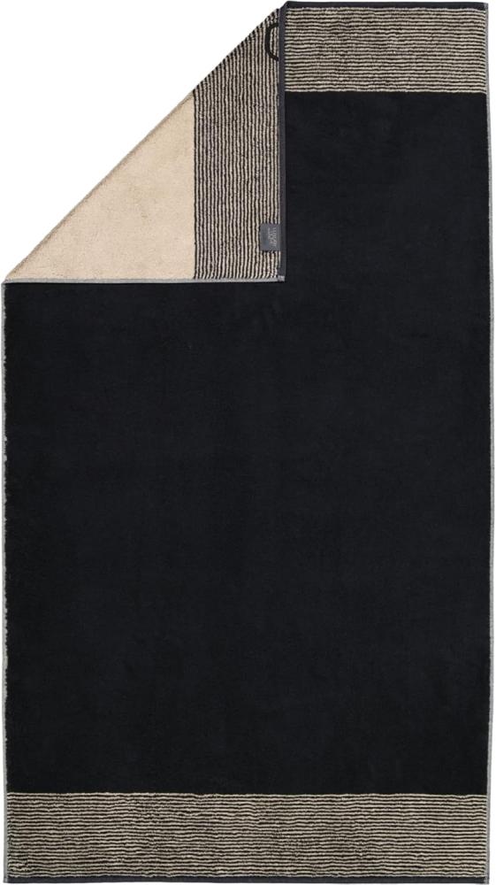 CAWÖ Duschtuch - Luxury Home, C Two-Tone, Walkfrottier Schwarz 80x150cm Bild 1