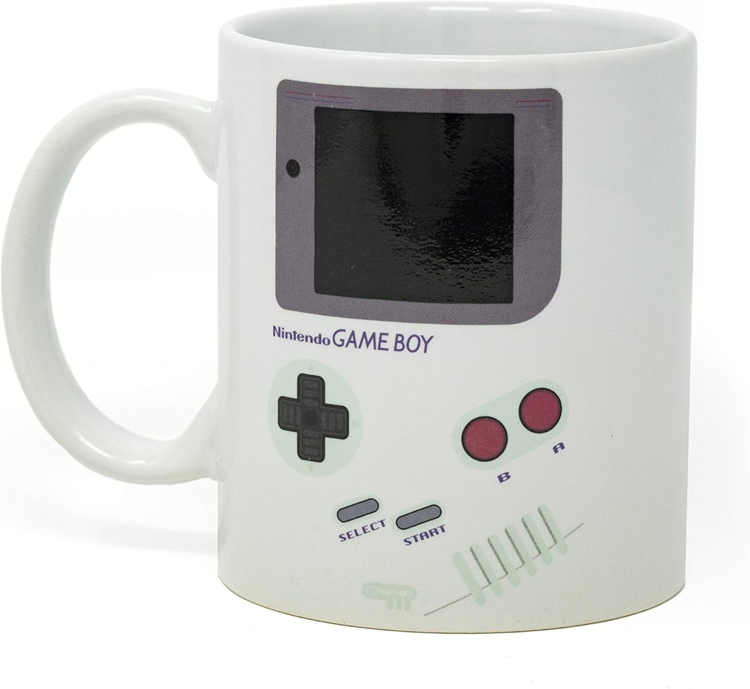 Nintendo Game Boy Thermoeffekt Tasse Super Mario 300ml Keramik weiß Bild 1