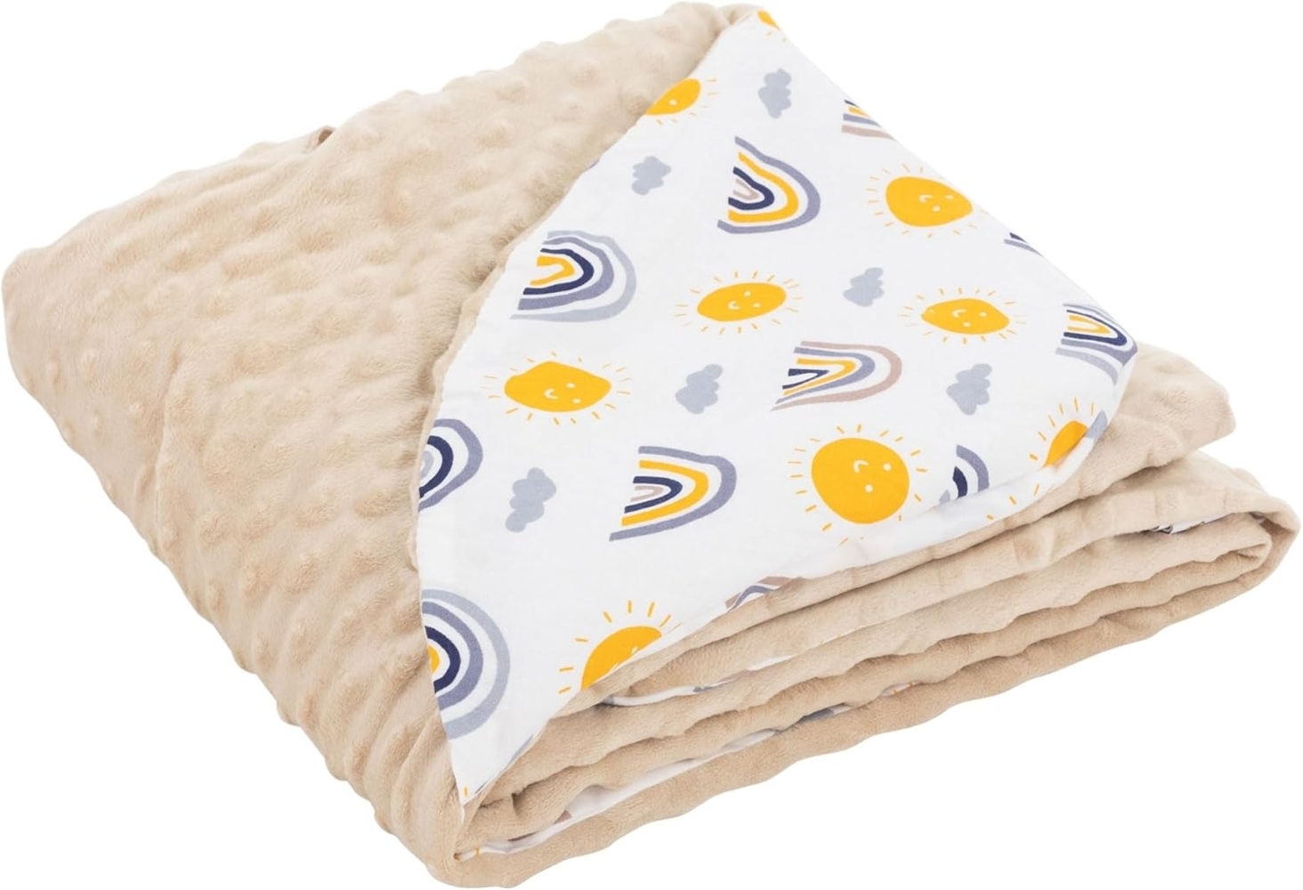 Einschlagdecke Kuscheldecke mit Kapuze aus Baumwolle Doppelseitig, Joyz, für Autositz Kinderwagen oder Buggy Bild 1