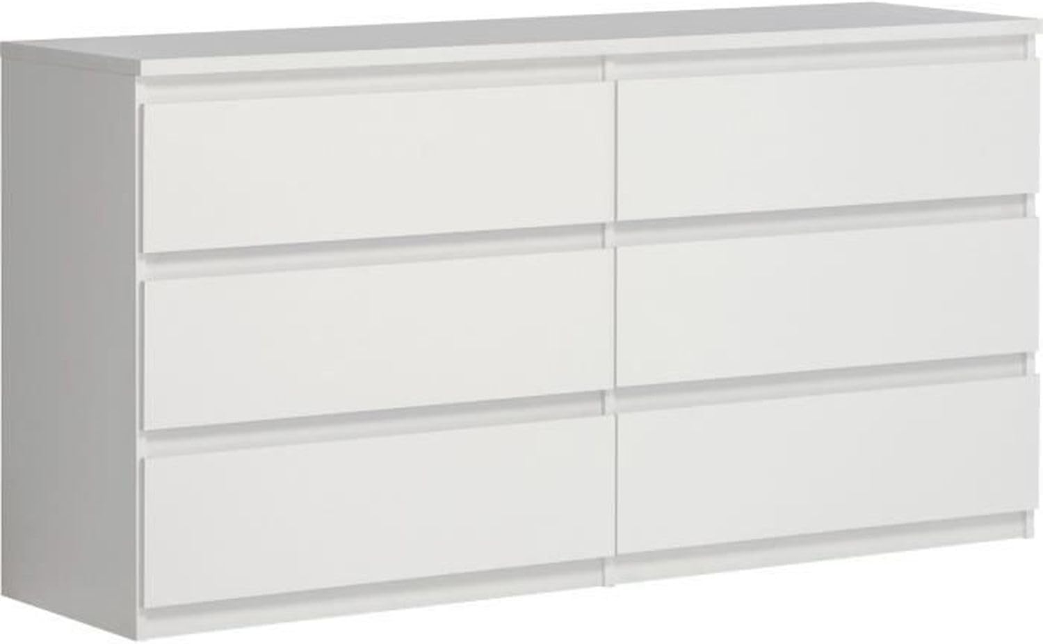 FORTE Chelsea Kommode, Holzwerkstoff, Weiß, 154 x 79,9 x 42,2 cm Bild 1