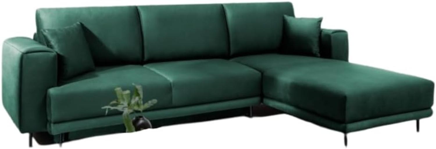 Designer Sofa Diana mit Schlaffunktion und Stauraum Grün Rechts Bild 1