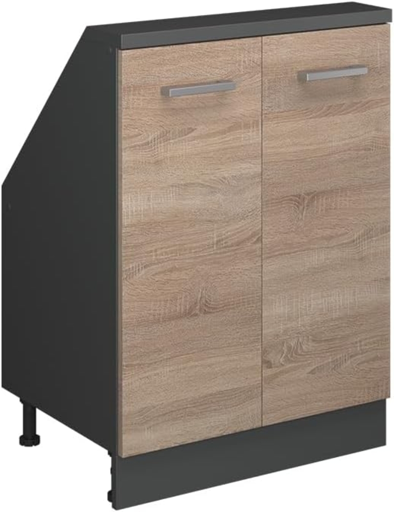 Dachschrägenschrank Rion Sonoma/Anthrazit mit 2 Türen Vicco Bild 1