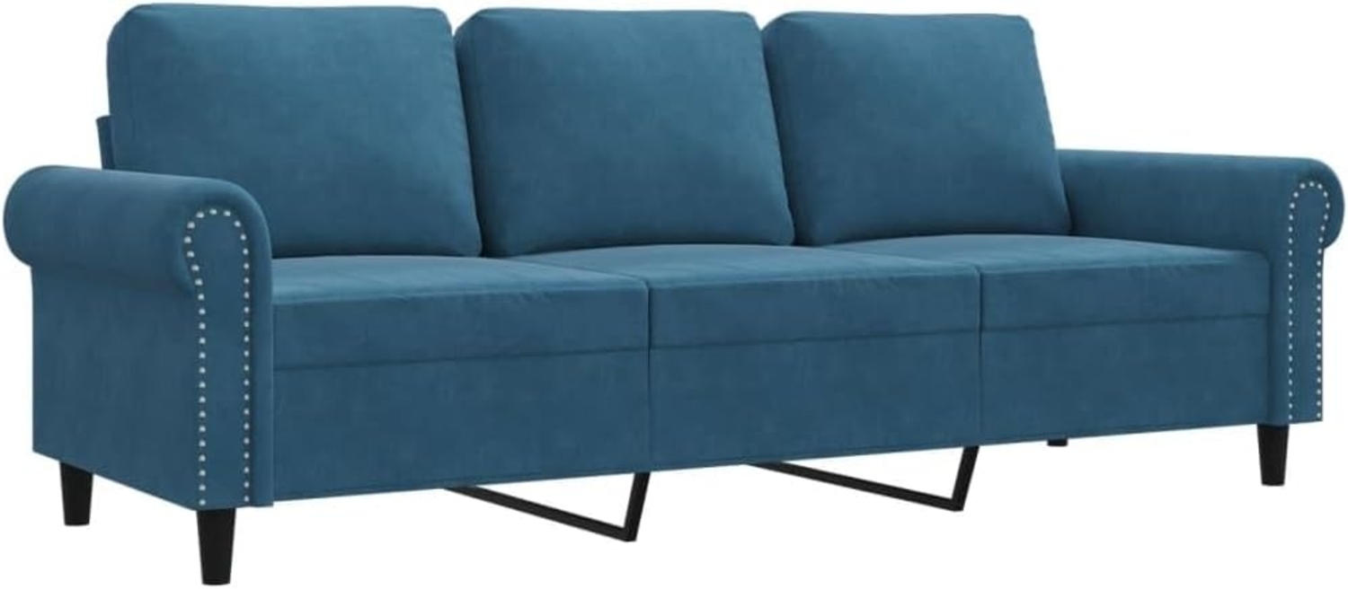 vidaXL 3-Sitzer-Sofa Blau 180 cm Samt Bild 1