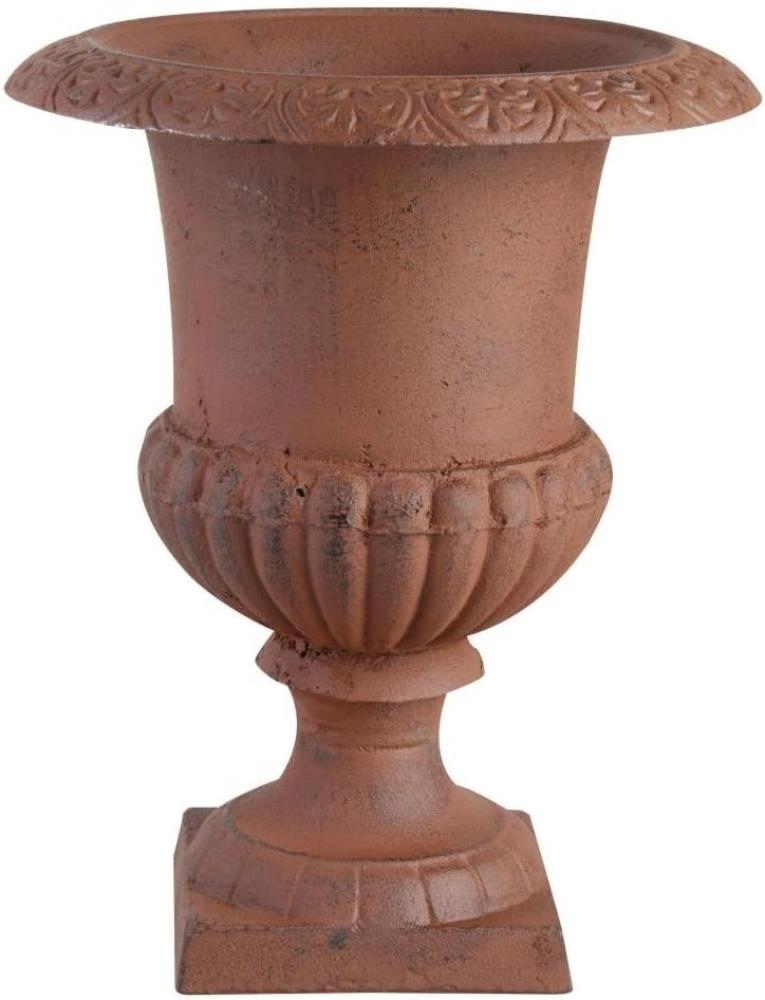 Französische Louvre Vase Amphore Gusseisen Schwer Antik-Stil Braun 30cm Bild 1