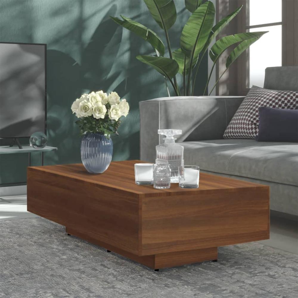 Couchtisch Braun Eichen-Optik 115 x 60 x 31 cm Holzwerkstoff Bild 1