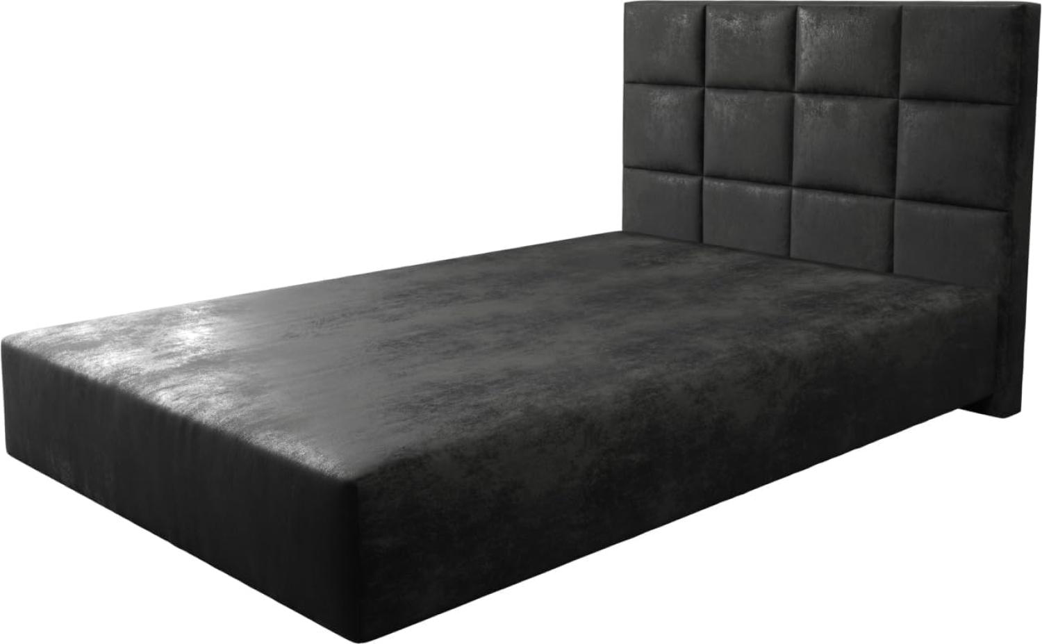 Boxspringgestell Dream-Fine Mikrofaser Anthrazit Vintage 120x200 cm Bild 1