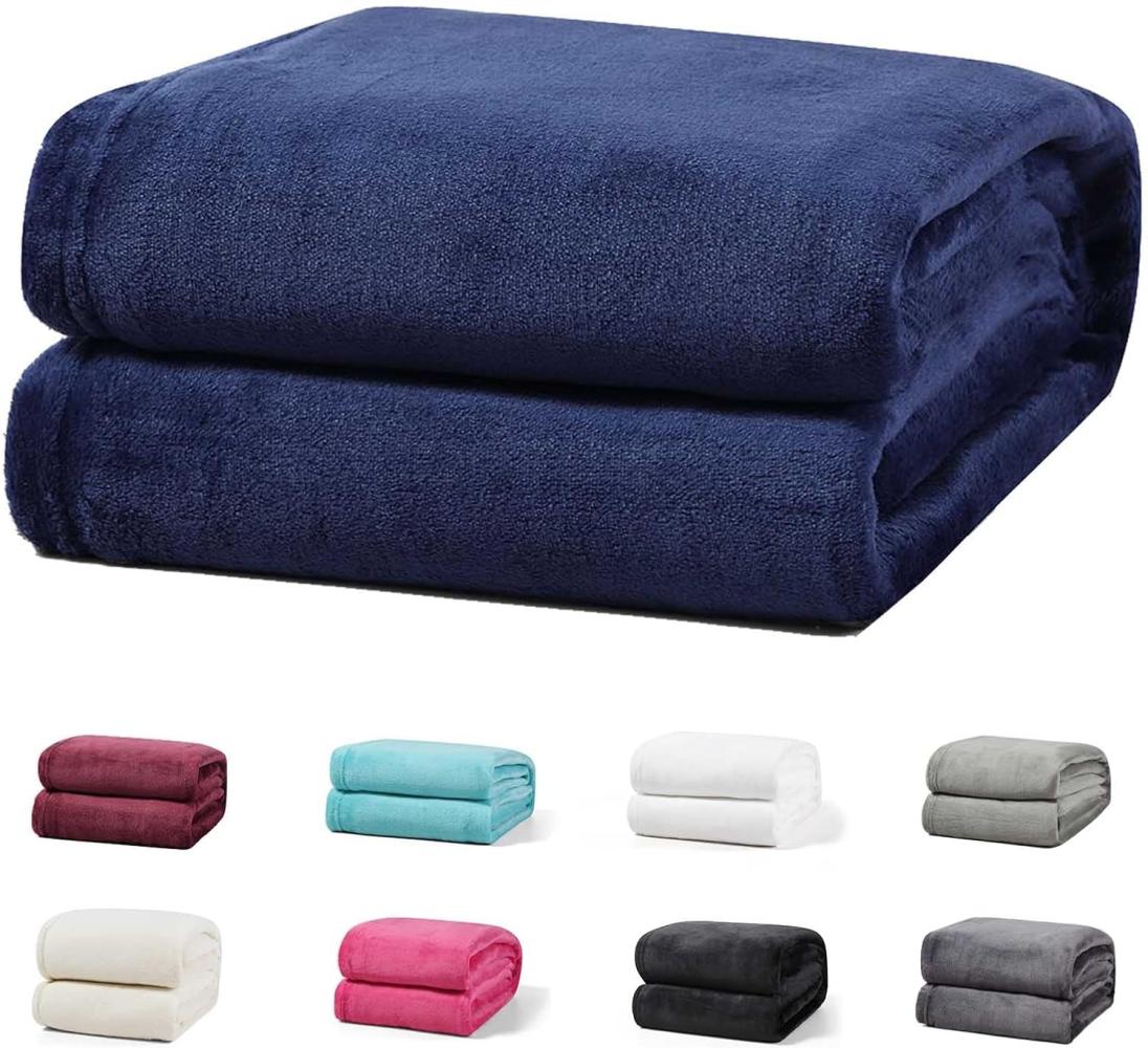 Wohndecke Luxury Kuscheldecke, 150x200 cm, 220x240 cm, 230x270 cm, Buymax, super weiche Fleece-Tagesdecke, Sofadecke Bild 1