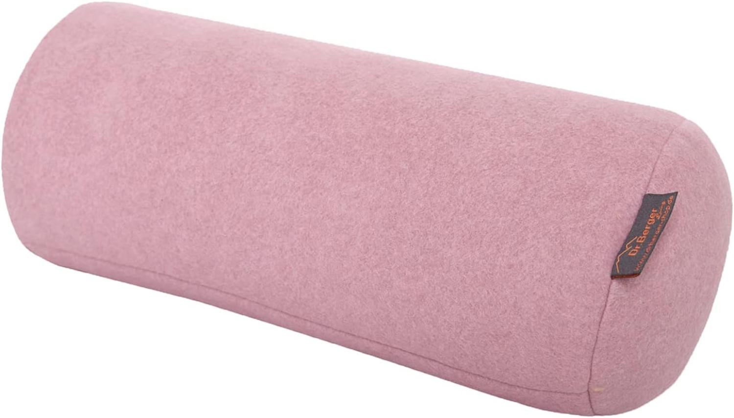 Dr. Berger Velours-Fleece Nackenrolle Rosa 40 x 16 cm Bild 1