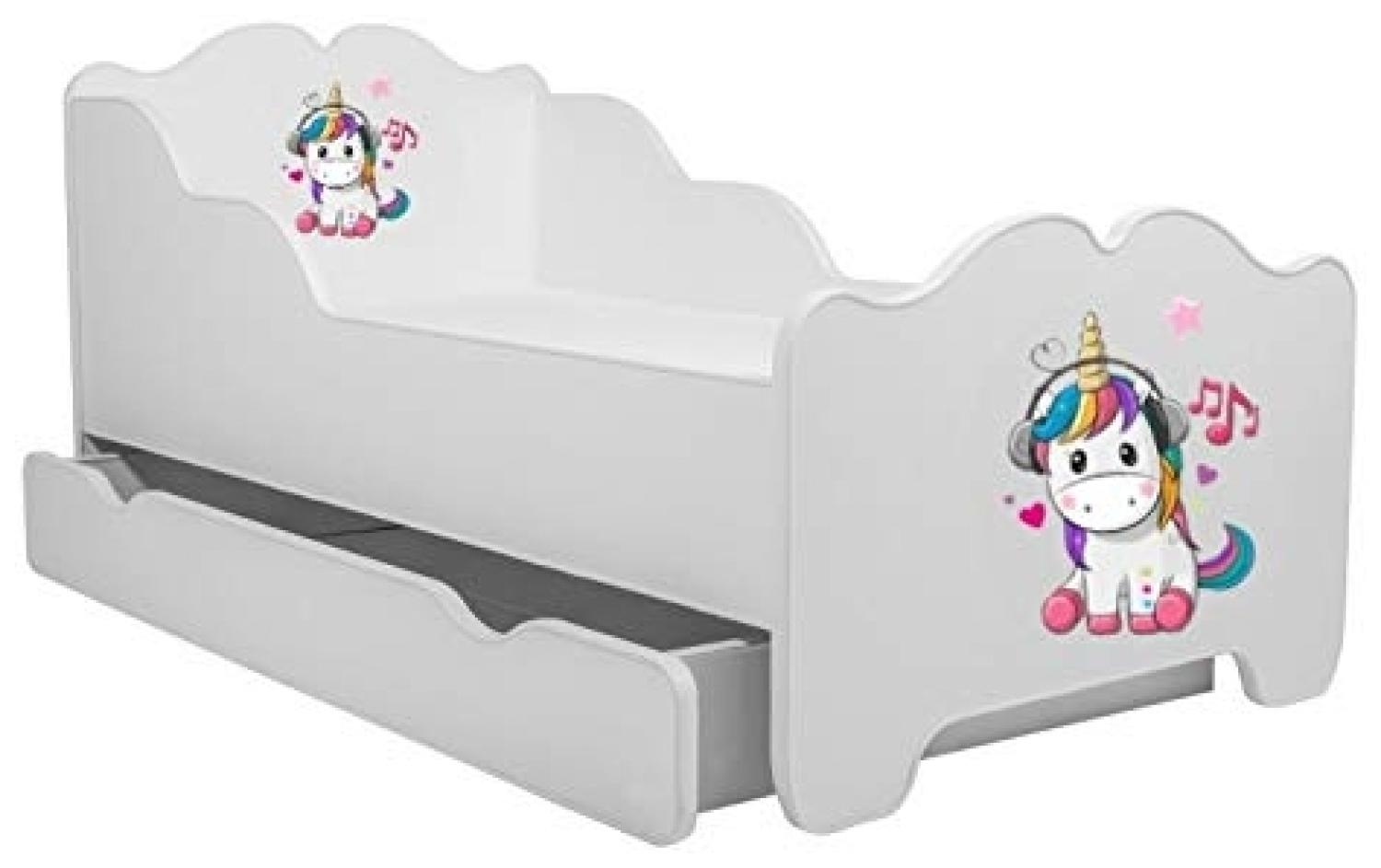 Angelbeds 'Anna' Kinderbett 80x160 cm, Motiv E4, mit Lattenrost, Matratze und mit Bettschublade Bild 1