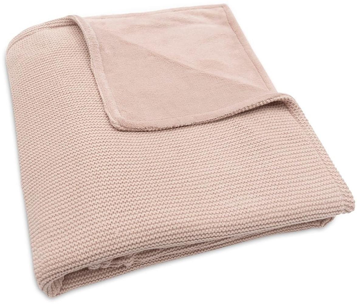 Jollein Babydecke Kuscheldecke 75x100 cm Basic knit Wild Rose/Fleece Bild 1