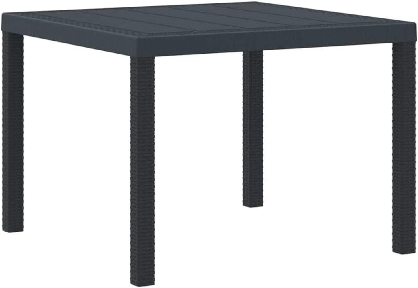 vidaXL Garten-Esstisch Anthrazit 100 x 100 x 73 cm Poly-Rattan 871680 Bild 1