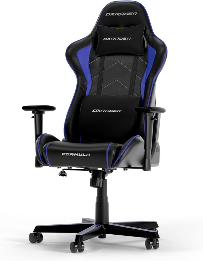 DXRacer Formula Series F08-NI Gaming Stuhl aus Kunstleder, Schwarz-Indigo Bild 1