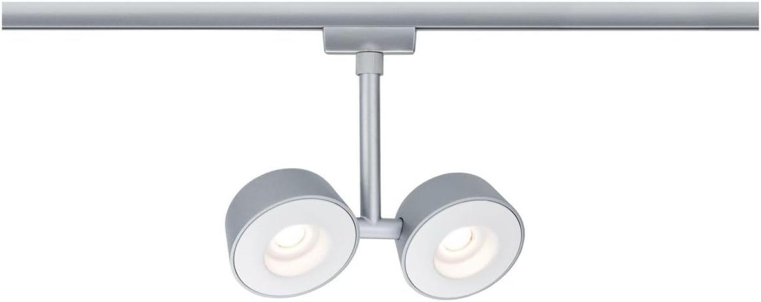 Paulmann 95471 URail LED Spot Double Pellet 2x4W Chrom matt/Weiß dimmbar Bild 1