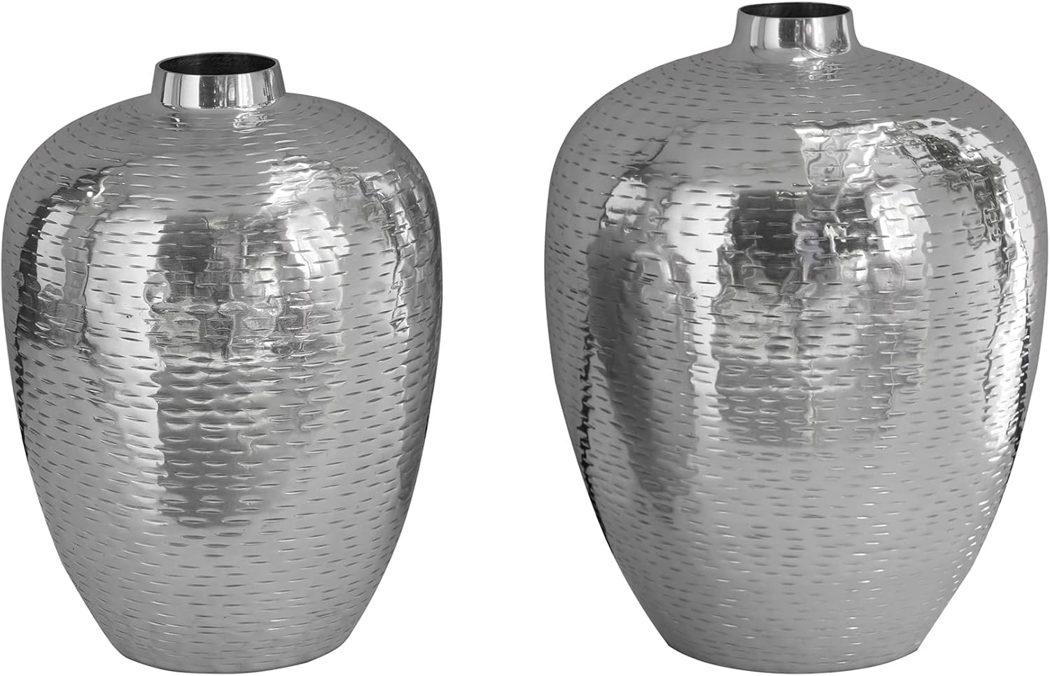 riess-ambiente Tischvase ORIENTAL 32cm silber (Set, 2 St), Wohnzimmer · Dekoration · Metall · Hammerschlag Design Bild 1