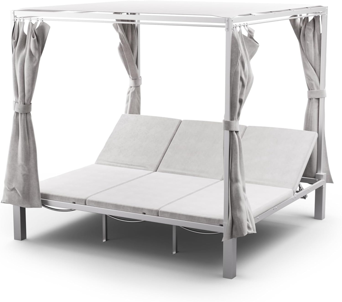 blumfeldt Gartenliege Eremitage Triple Sunbed Sonnenbett, Set, Gartenliegen Lounger Garten Balkon Outdoor Bett Bild 1