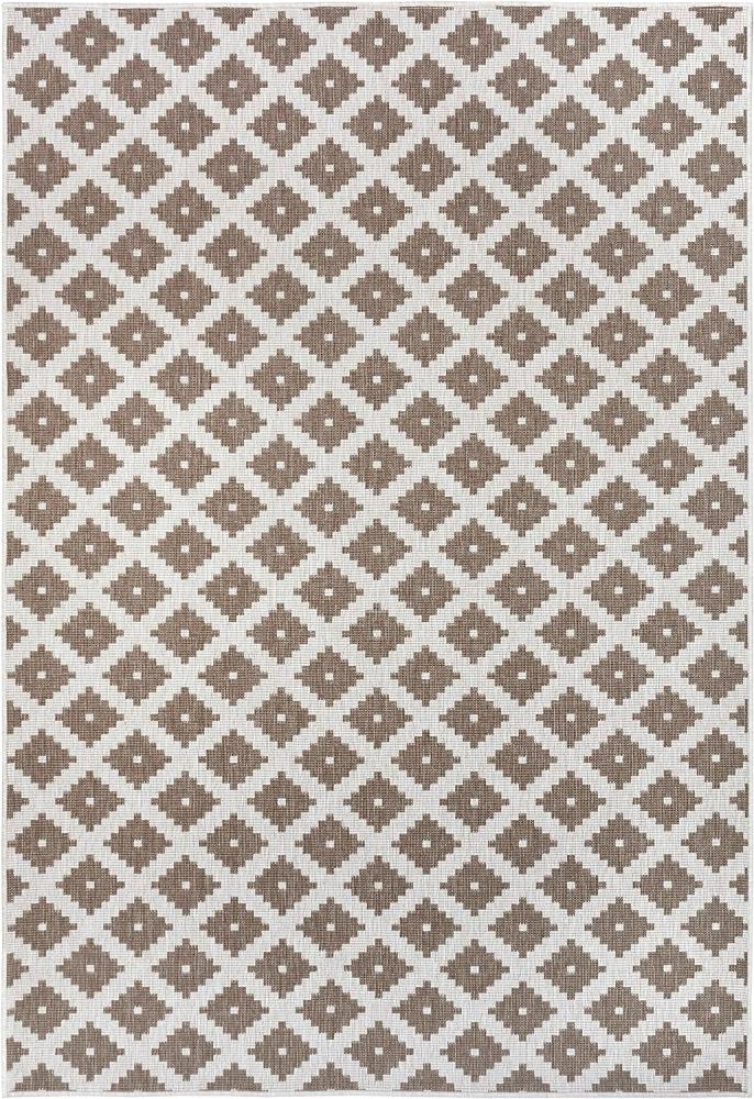 In- & Outdoor Wendeteppich Nizza Beige Creme - 80x150x0,5cm Bild 1